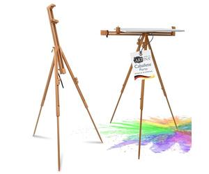Artina - Caballete trípode universal de madera para pintar lienzos de hasta 100 cm Porto - Ángulo de 90° Varias técnicas de pintura - Caballete portátil para campo, artista, exhibición, soporte para