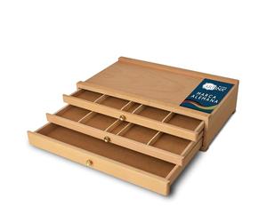 Artina Caja de Madera para Utensilios de Pintura con 3 cajones