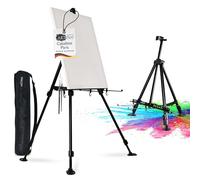 Artina Paris - Caballete de aluminio estable y portátil, para pintura sobre lienzo a 82 cm, caballete de pintura ligera, ajustable en continuo y soporte de cepillo integrado