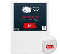 Artina Premium 3D Lienzos para Pintar 50x70 cm - 100% Algodón 380g/m² - FSC® Canvas Lienzo Grande con Bastidores Estables de Madera - Lienzo Blanco Preestirado Tela para Pintar
