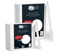 Artina set de 10 lienzos blancos 100% algodón con bastidor FSC®