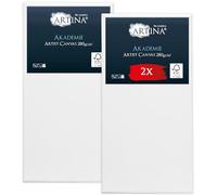 Artina Set de 2 Lienzos para Pintar Grandes 60x120 cm - 100% Algodón 280g/m² - Lienzo Blanco para Pintar con Bastidores de Madera FSC® Canvas Lienzo para Pintar - Akademie