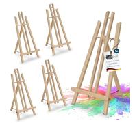Artina Set de 5 Caballete de mesa pintura de pino macizo Ideal casa niños | para pintar para presentaciones adecuado para atril lienzos madera London