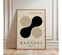 ARTINSPIRIO Bauhaus - Póster (30 x 40 cm), color beige y negro