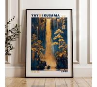 ARTINSPIRIO Póster dorado de Yayoi Kusama, (solo póster (Museo 250 gsm), 75х100 см)