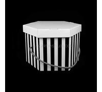 Artipistilos® Hatbox 45 X 24 cm - Negro-Blanco - Cajas de Cartón