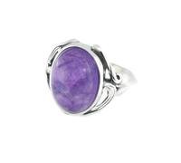 Artipol Bague producto europeo estilo francés. Plata con naturales Amatista - modelo 4212-A, talla 48