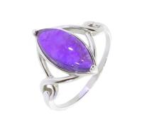 Artipol Bague producto europeo estilo francés. Plata rodiada con naturales Amatista - modelo 2626-A, talla 55