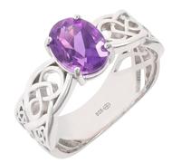 Artipol Bague producto europeo estilo francés. Plata rodiada con naturales Amatista - modelo K07-AF, talla 59