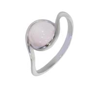 Artipol Bague producto europeo estilo francés. Plata rodiada con naturales Cuarzo rosa - modelo 2208-QR, talla 60