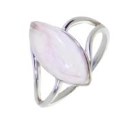 Artipol Bague producto europeo estilo francés. Plata rodiada con naturales Cuarzo rosa - modelo 2627-QR, talla 56