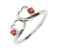 Artipol Bague producto europeo estilo francés. Plata rodiada con naturales Granate - modelo M42-G, talla 59