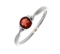 Artipol Bague producto europeo estilo francés. Plata rodiada con naturales Granate - modelo M43-G, talla 49