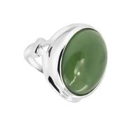 Artipol Bague producto europeo estilo francés. Plata rodiada con naturales Jade - modelo 5408-J, talla 53