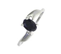 Artipol Bague producto europeo estilo francés. Plata rodiada con naturales Ónice negro - modelo 1804-ON, talla 59