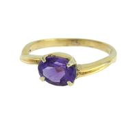 Artipol Bague producto europeo estilo francés. Vermeil con naturales Amatista - modelo M06-AFV, talla 61