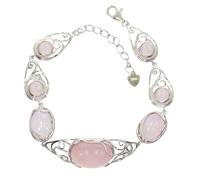 Artipol Bracelet producto europeo estilo francés. Plata rodiada con naturales Cuarzo rosa - modelo B14201-QR