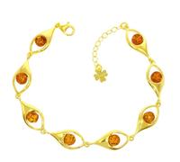 Artipol Bracelet producto europeo estilo francés. Vermeil con naturales Ámbar - modelo B9401-BV