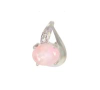 Artipol Pendentif producto europeo estilo francés. Plata rodiada con naturales Cuarzo rosa - modelo PF44-QR