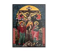 Artis Premium Replicas Icono del siglo 18 de La Crucifixión (23 x 30 cm)