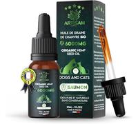 Artisam Aceite de Salmón CB2 5% (6000 MG) Perro y Gato, 100% Natural Prensado en Frío, Rico en Omega 3-6-9 y Vitamina E. Articulaciones Flexibles Sistema Inmune Fortalecido