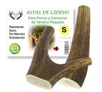 ARTISAN GIFT CO Asta de Ciervo para Perros, Masticables Naturales de Cuernos para Cachorros y Adultos. Talla S - 2 unds. Peso Total Pack más de 100 gr.