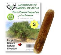 ARTISAN GIFT CO Mordedor Perro Adulto y Cachorro, Juguete de Madera para Perros. Palo de Olivo - 12 cm