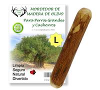 ARTISAN GIFT CO Mordedor Perro Adulto y Cachorro, Juguete de Madera para Perros. Palo de Olivo - 20 cm