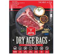 Artisan Meat LAB Bolsas de edad seca para carne, crean fácilmente carne de envejecimiento seco en casa, no requiere sellador al vacío. Kit de membrana transpirable para carne seca envejecida 4 piezas.