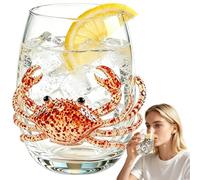 Artisanal Blue Ringed Octopus Glassware 3D Glass Animals (Crab)