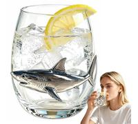 Artisanal Blue Ringed Octopus Glassware 3D Glass Animals (Shark)