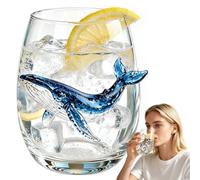 Artisanal Blue Ringed Octopus Glassware 3D Glass Animals (Whale)