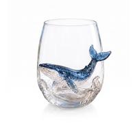 Artisanal Blue Ringed Octopus Glassware, 3D Octopuses Stemless Wine Glasses, Coastal Home Bar Accessories, Unique Ocean Lover Gift (3 (3D))