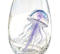 Artisanal Blue Ringed Octopus Glassware, Glass Tumbler
