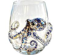 Artisanal Blue Ringed Octopus Glassware, Glass Tumbler