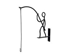 Artisanal Iron Hooks, Fisherman Basket Stands, 9.05in Wall Mounted Plant Hangers, Weatherproof Garden Display Brackets, Robust Metal Support Frames for Indoor Ceiling Deck Outside Window Usage