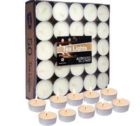Artisoul® 50 Velas Pequeña - 4,5 Horas - Mini Velas de Deseo Sin olor y Sin Humo- Velas de Té Sin Contaminación Pack Velas para la Spa Relajación Mesa del Banquete Bodas Hogar Decoración - Blanco