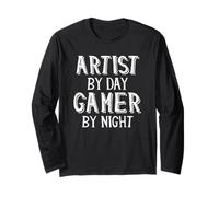 Artist by Day Gamer by Night Video Game Graphic Art Gaming Manga Larga