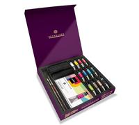 Artist Gouache Extrafin - Estuche con 12 colores gouache, papel para pintar 200/m², 2 pinceles