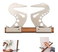 Artist Hand Support Bridge,Adjustable Easel Hand Rest Support Bar,Metal Wrist Rest Stand with Self-Locking Gravitys Design, Adjustable Height Angl,for Canvas, Drawing Board, Sketching