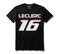 ARTIST MARKET Camiseta 16 Charles Leclerc Italy Corse, Negro , XL