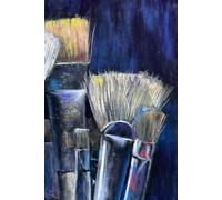 Artist Notebook: Lined Journal Featuring Original Pastel Painting of Paintbrushes: Inspirational Art Gift Notebook for Artists, Painters & Creatives