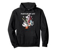 Artist Pour Your Art out Paint Splash Creative Cita Diseño Sudadera con Capucha