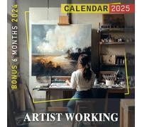 Artist Working 2025: 18 Months of Captivating Artisan Imagery, Ideal for Keeping Your Artistic Endeavors on Schedule