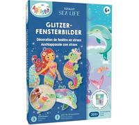 ARTISTA 9342961 - Kit de manualidades con purpurina para ventanas, mundo submarino, juego creativo en práctica caja de almacenamiento, kit de bricolaje para niños a partir de 6 años
