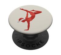 Artista de suéter Feo acróbata de Gimnasta acrobática navideña PopSockets PopGrip Adhesivo