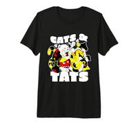 Artista del Tatuaje Gato Funny Cats & Tatts Cute Japanese Dragon Camiseta Premium