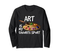 Artista Humor Arte Es Mi Paleta Deportiva Favorita Pintura Diversión Manga Larga