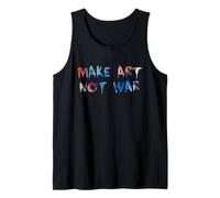 Artista Peace Make Art Not War Pintura Creativa Cita Diseño Camiseta sin Mangas