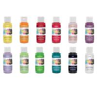 Artiste - Juego de 12 pinturas acrílicas con temática botánica de 59 ml, secado rápido, pintura profesional de arte, manualidades y hobby, artistas de viaje, colores vibrantes, pinturas a base de agua